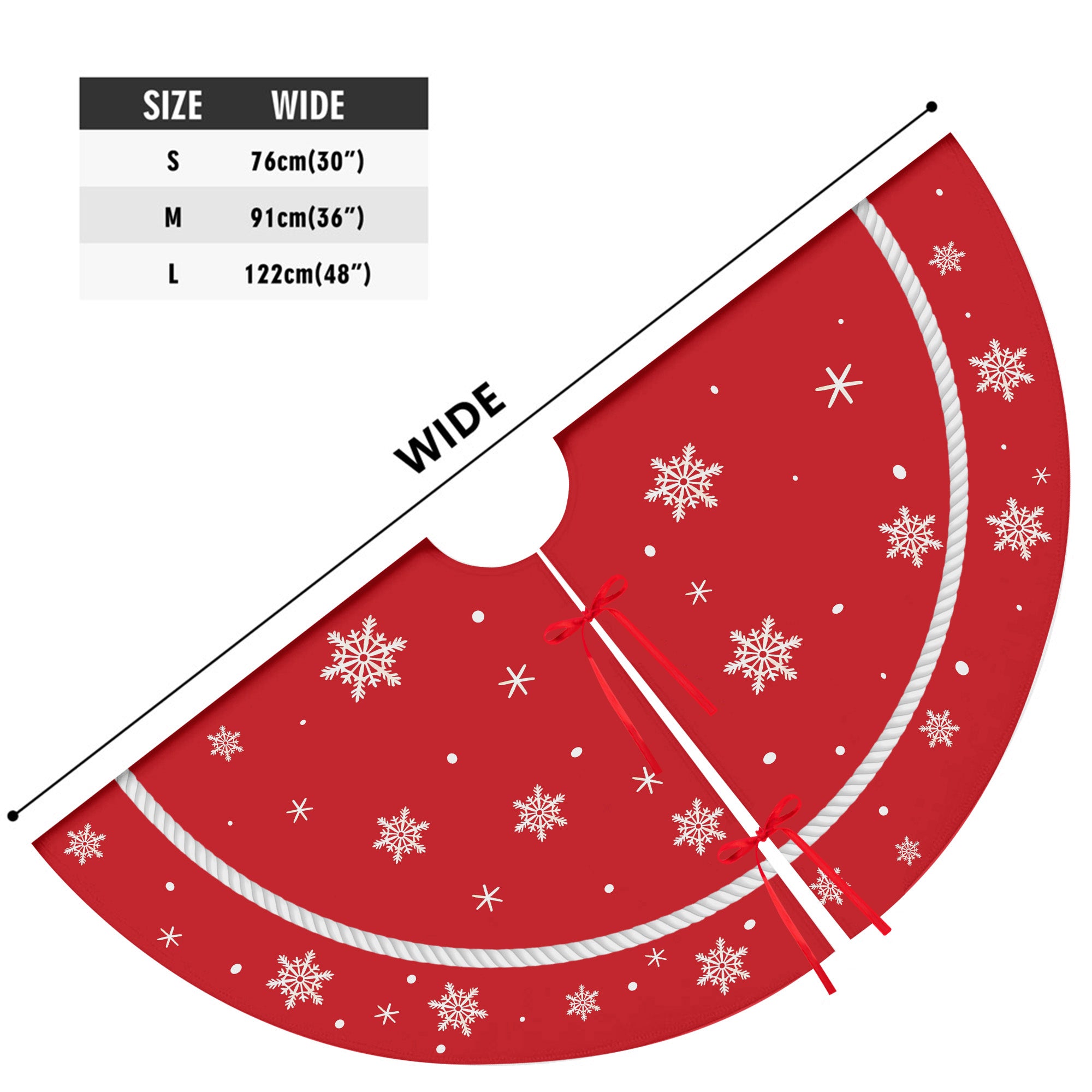 Winter Snowflake Reindeer Bear Christmas Holiday Decoration Personalized Christmas Tree Skirt