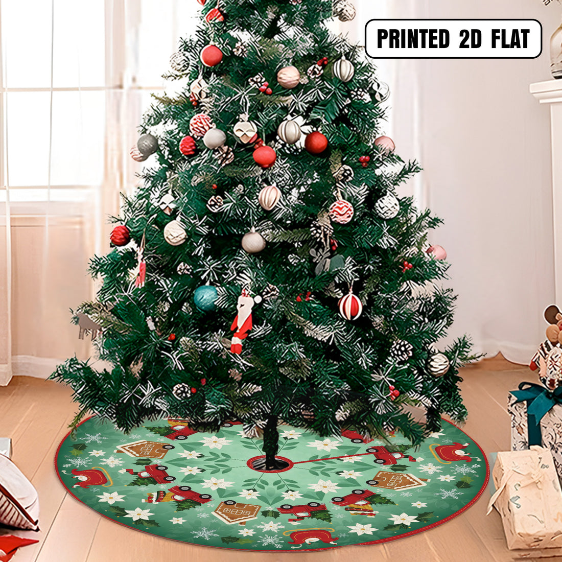 Christmas Proud Military Family Honor Love Gratitude and Holiday Spirit Christmas Tree Skirt