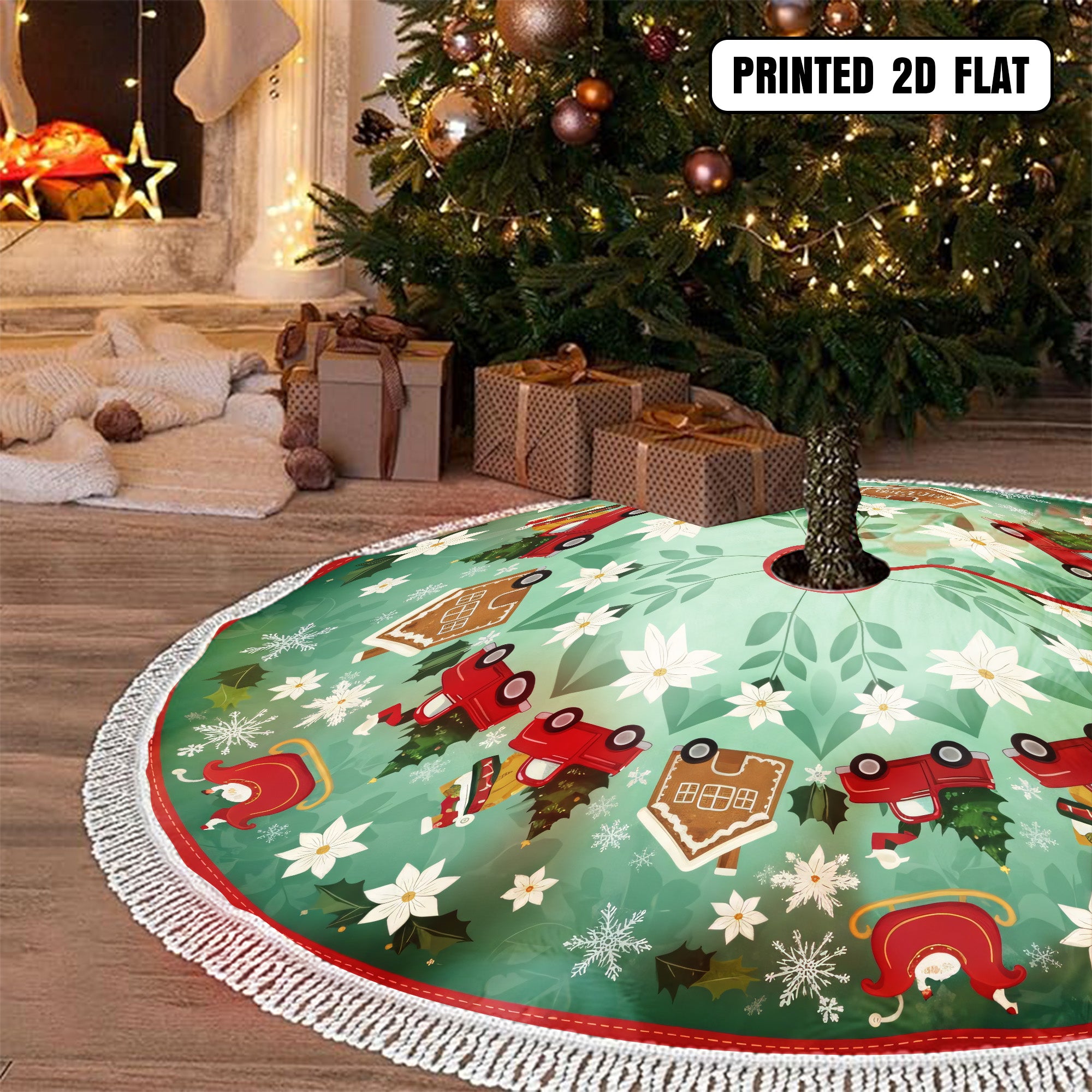 Christmas Proud Military Family Honor Love Gratitude and Holiday Spirit Christmas Tree Skirt