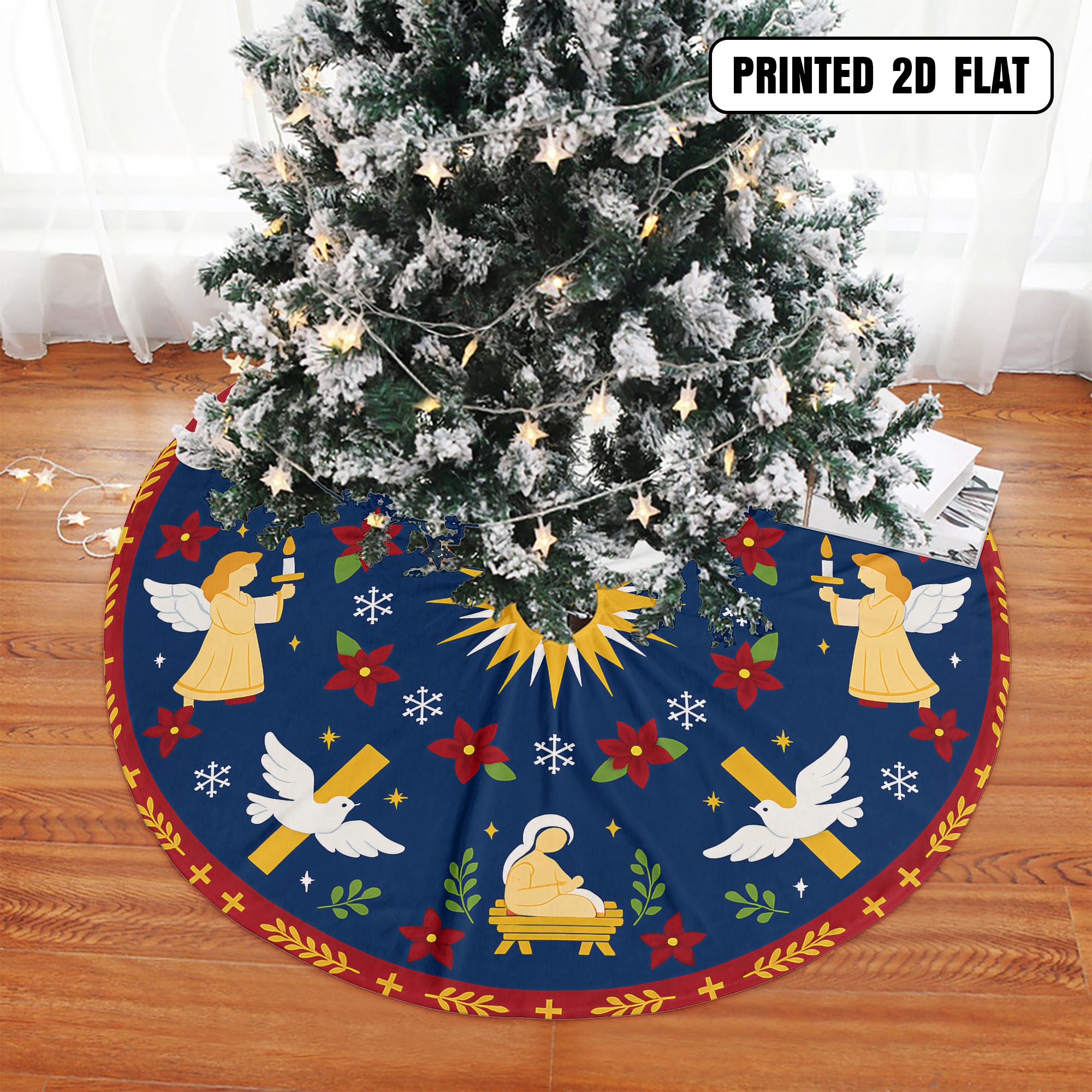 Christmas Proud Military Family Honor Love Peace and Holiday Spirit Christmas Tree Skirt